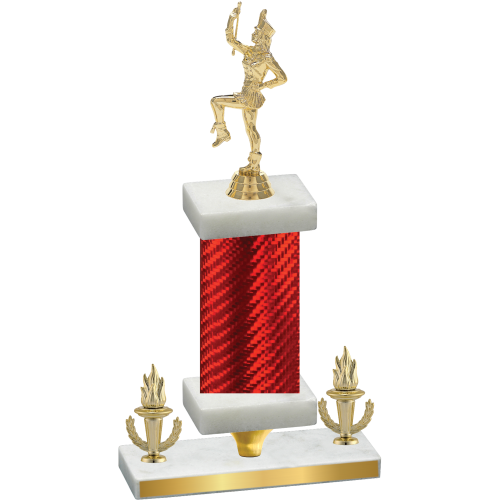 Premium Single Red Carbon Fiber Victory Majorette Trophy