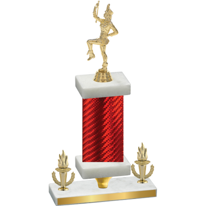 Premium Single Red Carbon Fiber Victory Majorette Trophy