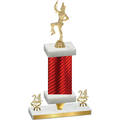Premium Single Red Carbon Fiber Year Majorette Trophy