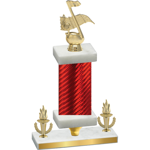 Premium Single Red Carbon Fiber Victory Music Trophy