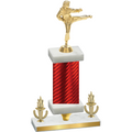 Premium Single Red Carbon Fiber Victory Karate Trophy