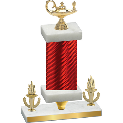 Premium Single Red Carbon Fiber Victory Academics Trophy