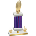 Premium Single Purple Carbon Fiber First Place Football Trophy