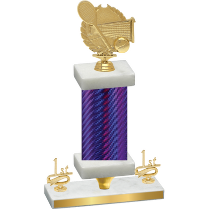 Premium Single Purple Carbon Fiber First Place Tennis Trophy