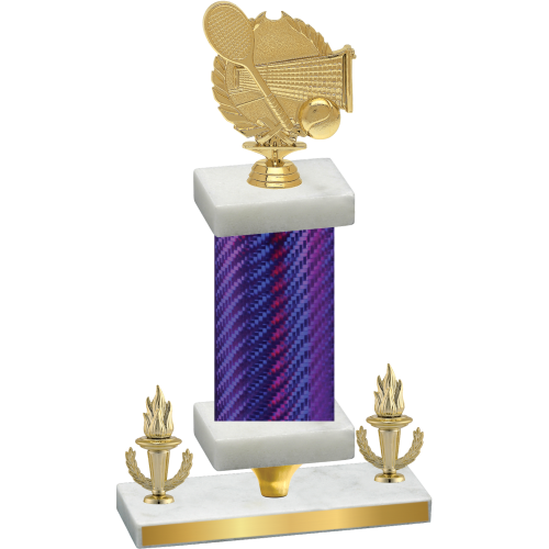 Premium Single Purple Carbon Fiber Victory Tennis Trophy