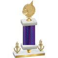 Premium Single Purple Carbon Fiber Victory Volleyball Trophy