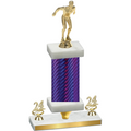 Premium Single Purple Carbon Fiber Year Swimming Trophy