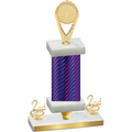 Premium Single Purple Carbon Fiber Second Place Insert Trophy