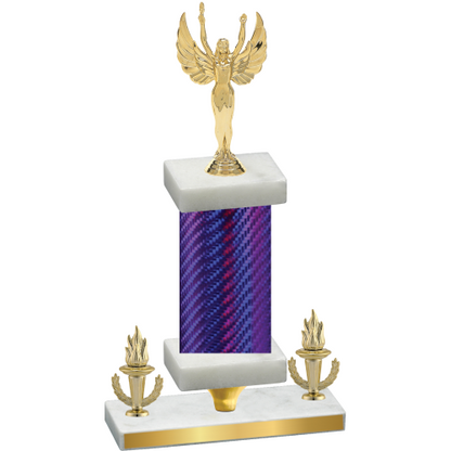 Premium Single Purple Carbon Fiber Victory Victory Trophy