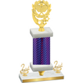 Premium Single Purple Carbon Fiber Second Place Pickleball Trophy