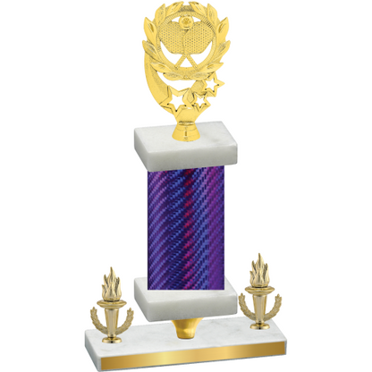 Premium Single Purple Carbon Fiber Victory Pickleball Trophy