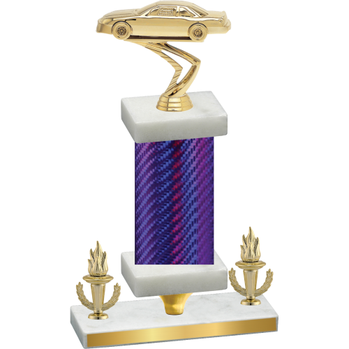 Premium Single Purple Carbon Fiber Victory Cars Trophy