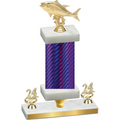 Premium Single Purple Carbon Fiber Year Fishing Trophy