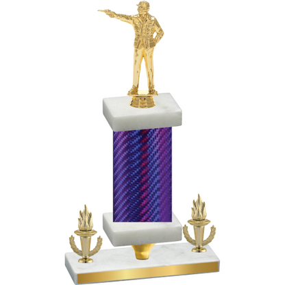 Premium Single Purple Carbon Fiber Victory Shooter Trophy