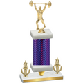 Premium Single Purple Carbon Fiber Victory Weights Trophy