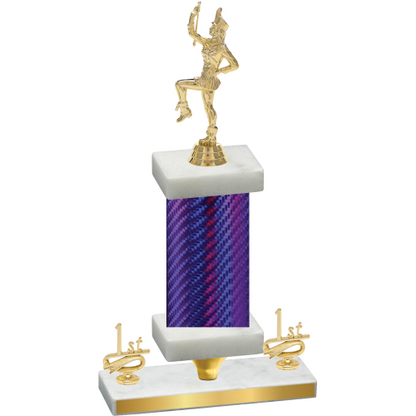 Premium Single Purple Carbon Fiber First Place Majorette Trophy