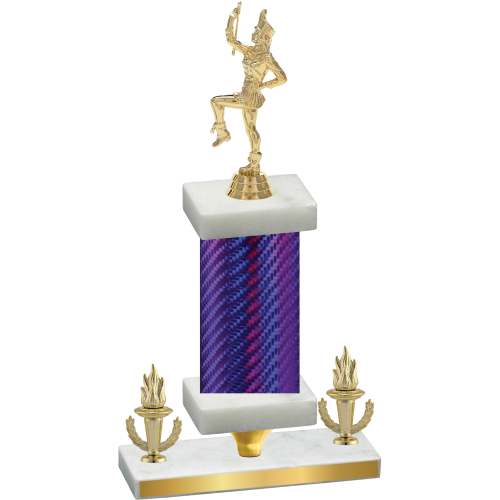 Premium Single Purple Carbon Fiber Victory Majorette Trophy