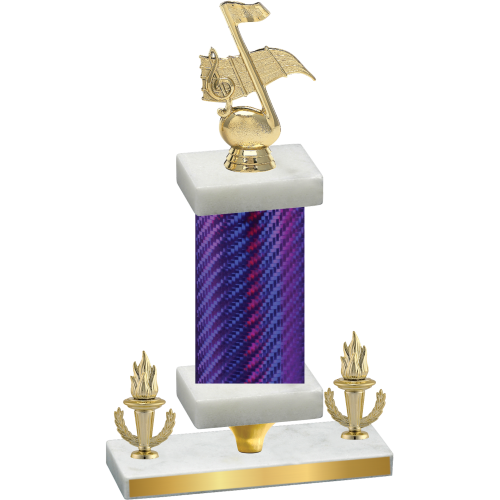 Premium Single Purple Carbon Fiber Victory Music Trophy