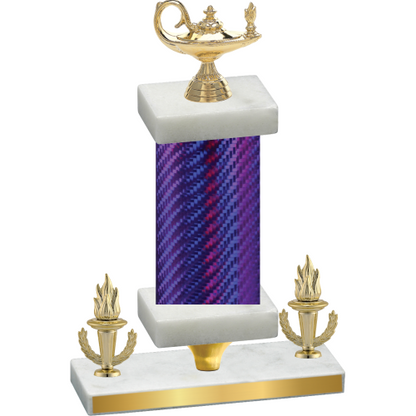 Premium Single Purple Carbon Fiber Victory Academics Trophy