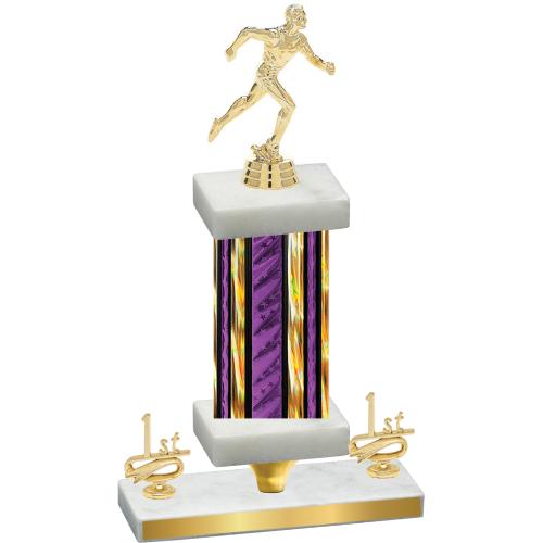 Premium Single Purple Glacier First Place Running Trophy