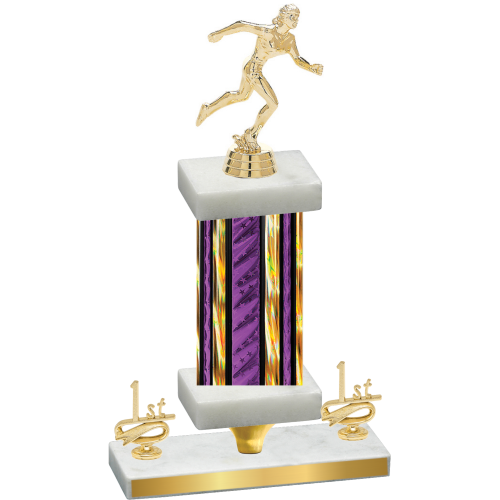 Premium Single Purple Glacier First Place Running Trophy