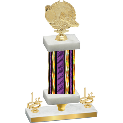 Premium Single Purple Glacier First Place Running Trophy