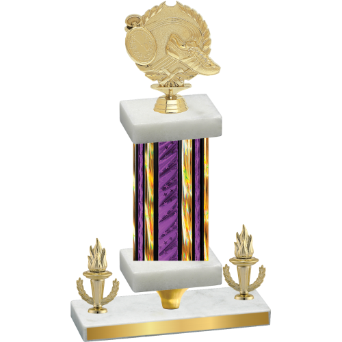 Premium Single Purple Glacier Victory Running Trophy