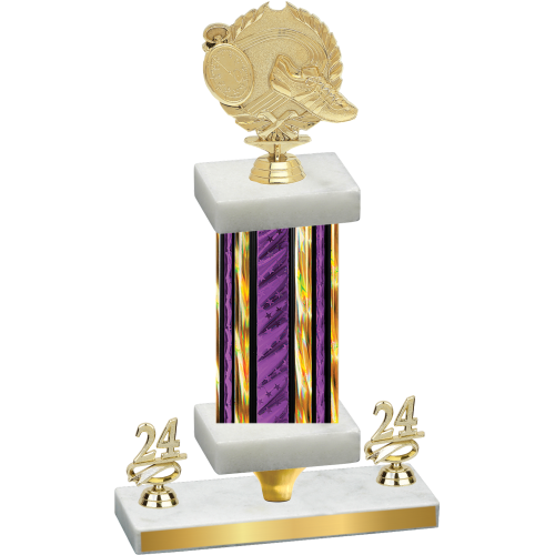 Premium Single Purple Glacier Year Running Trophy