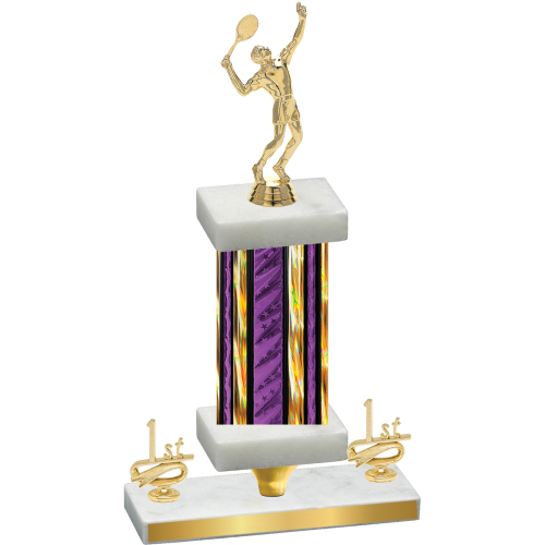 Premium Single Purple Glacier First Place Tennis Trophy