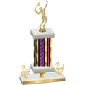 Premium Single Purple Glacier Second Place Tennis Trophy