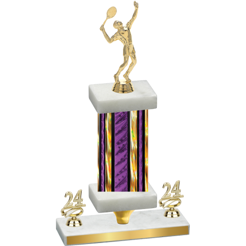 Premium Single Purple Glacier Year Tennis Trophy