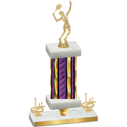 Premium Single Purple Glacier First Place Tennis Trophy