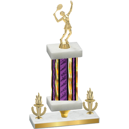 Premium Single Purple Glacier Victory Tennis Trophy