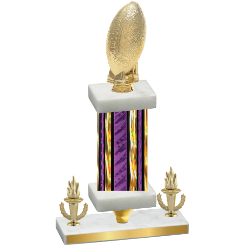 Premium Single Purple Glacier Victory Football Trophy