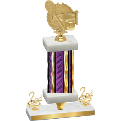 Premium Single Purple Glacier Second Place Tennis Trophy