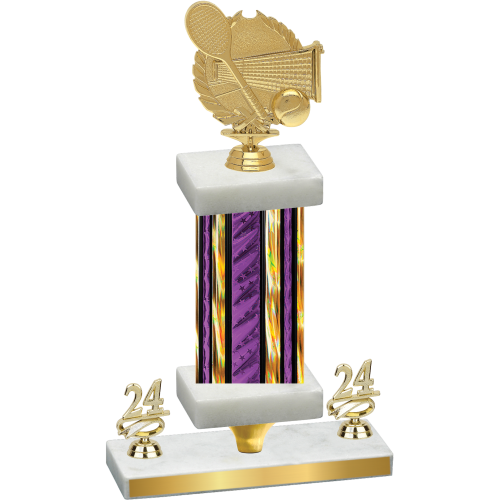 Premium Single Purple Glacier Year Tennis Trophy