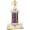 Premium Single Purple Glacier Third Place Wrestling Trophy