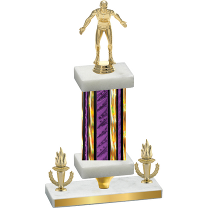 Premium Single Purple Glacier Victory Wrestling Trophy