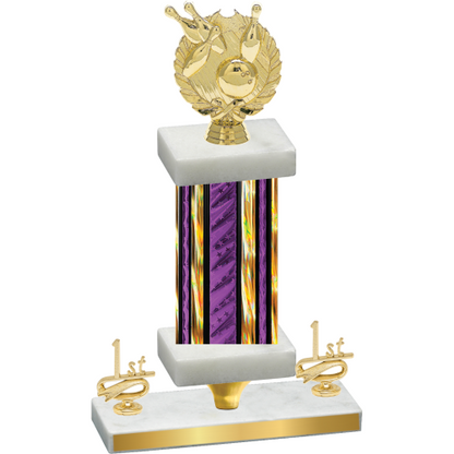 Premium Single Purple Glacier First Place Bowling Trophy