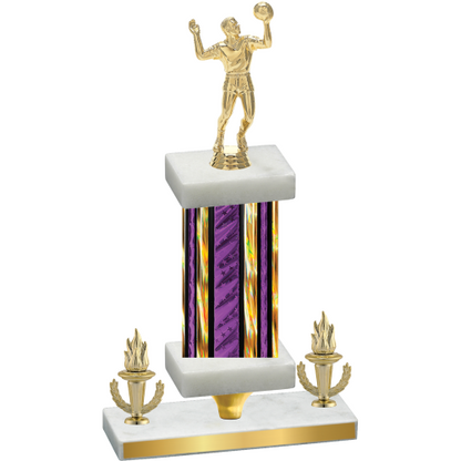 Premium Single Purple Glacier Victory Volleyball Trophy