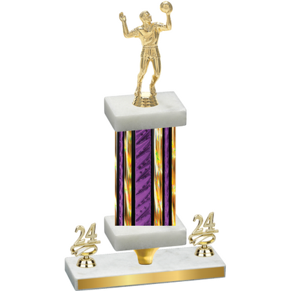 Premium Single Purple Glacier Year Volleyball Trophy