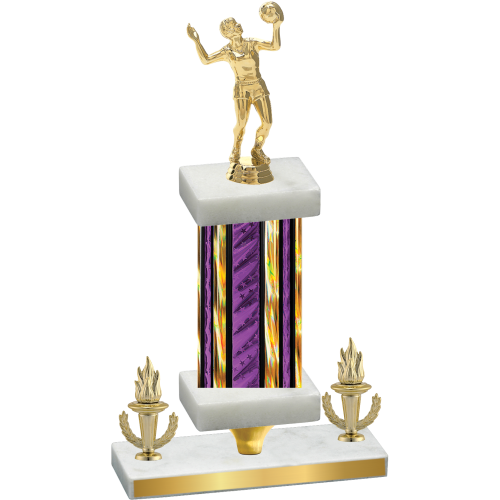 Premium Single Purple Glacier Victory Volleyball Trophy