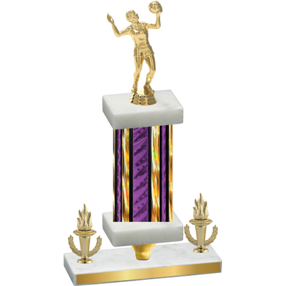 Premium Single Purple Glacier Victory Volleyball Trophy