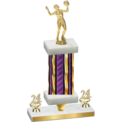 Premium Single Purple Glacier Year Volleyball Trophy