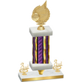 Premium Single Purple Glacier Third Place Volleyball Trophy