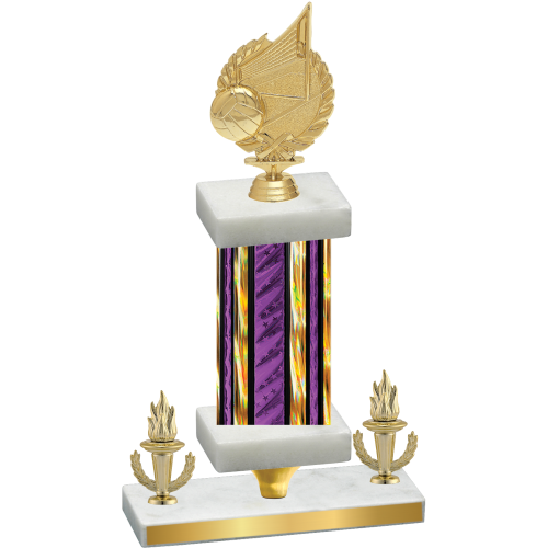 Premium Single Purple Glacier Victory Volleyball Trophy