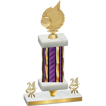 Premium Single Purple Glacier Year Volleyball Trophy