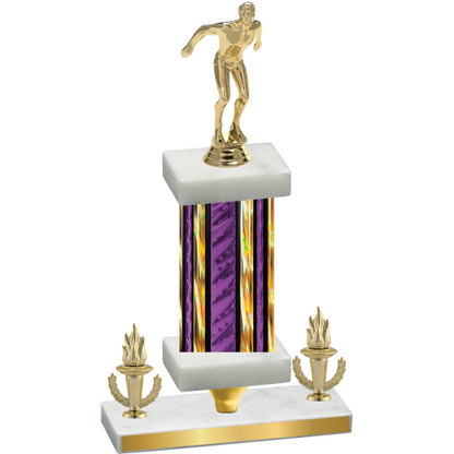 Premium Single Purple Glacier Victory Swimming Trophy