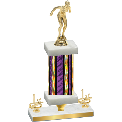 Premium Single Purple Glacier First Place Tennis Trophy