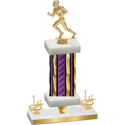 Premium Single Purple Glacier First Place Football Trophy